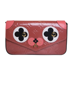 Valentine Dog Felicie Chain Wallet, leather, pink, TJ4187,  4